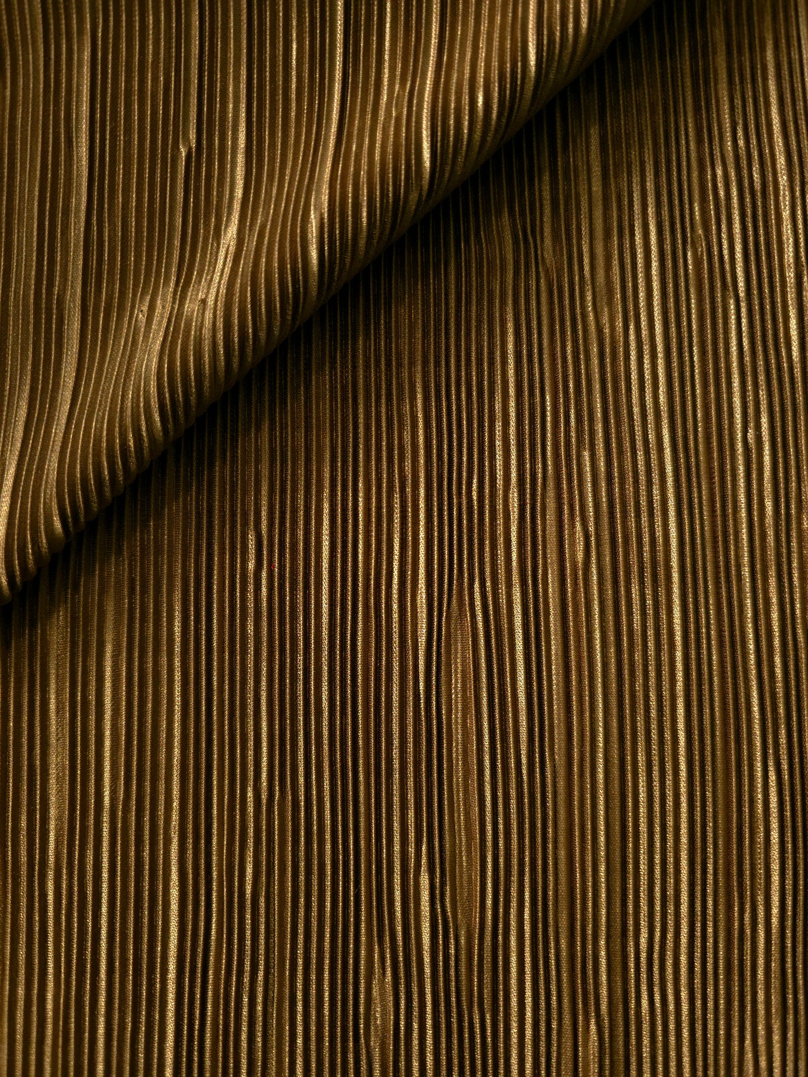 Micro Pleated Stretch Bodre Satin Fabric