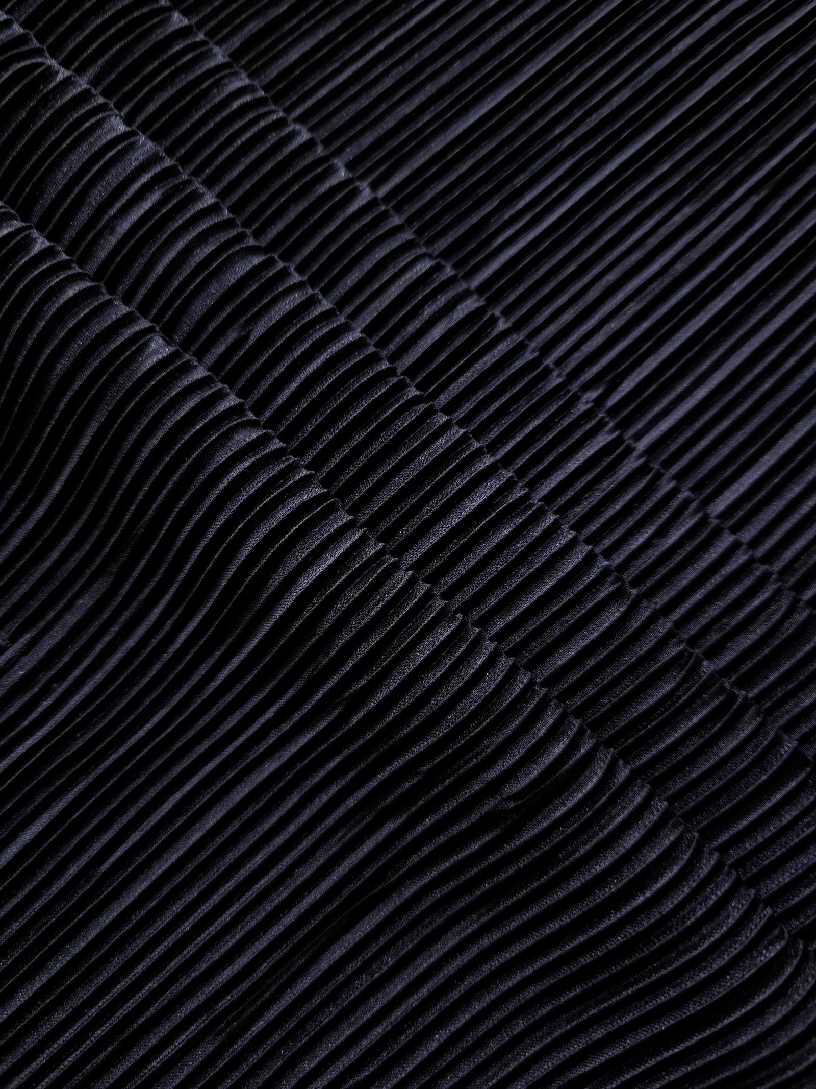 Micro Pleated Stretch Bodre Satin Fabric