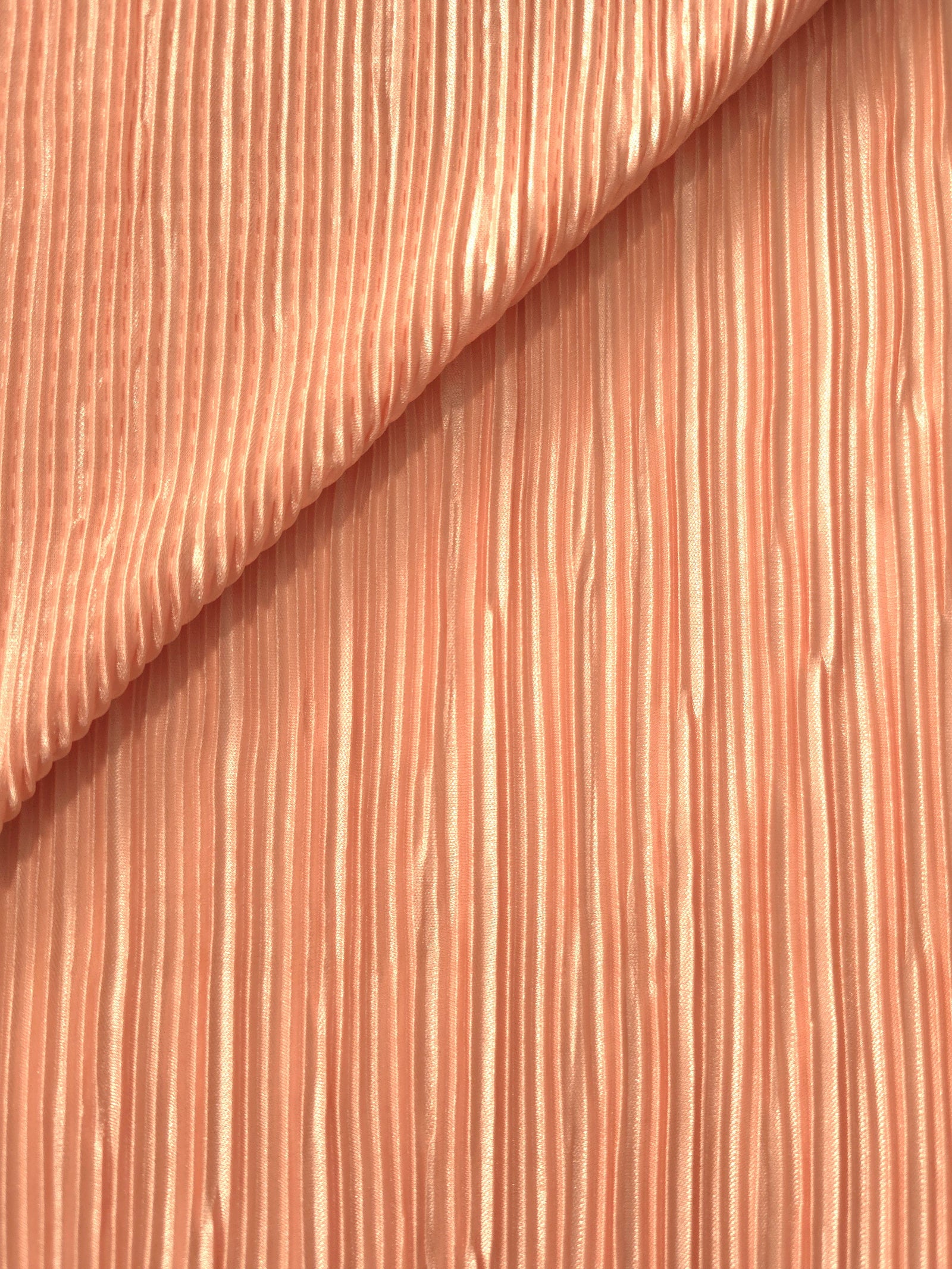 Micro Pleated Stretch Bodre Satin Fabric