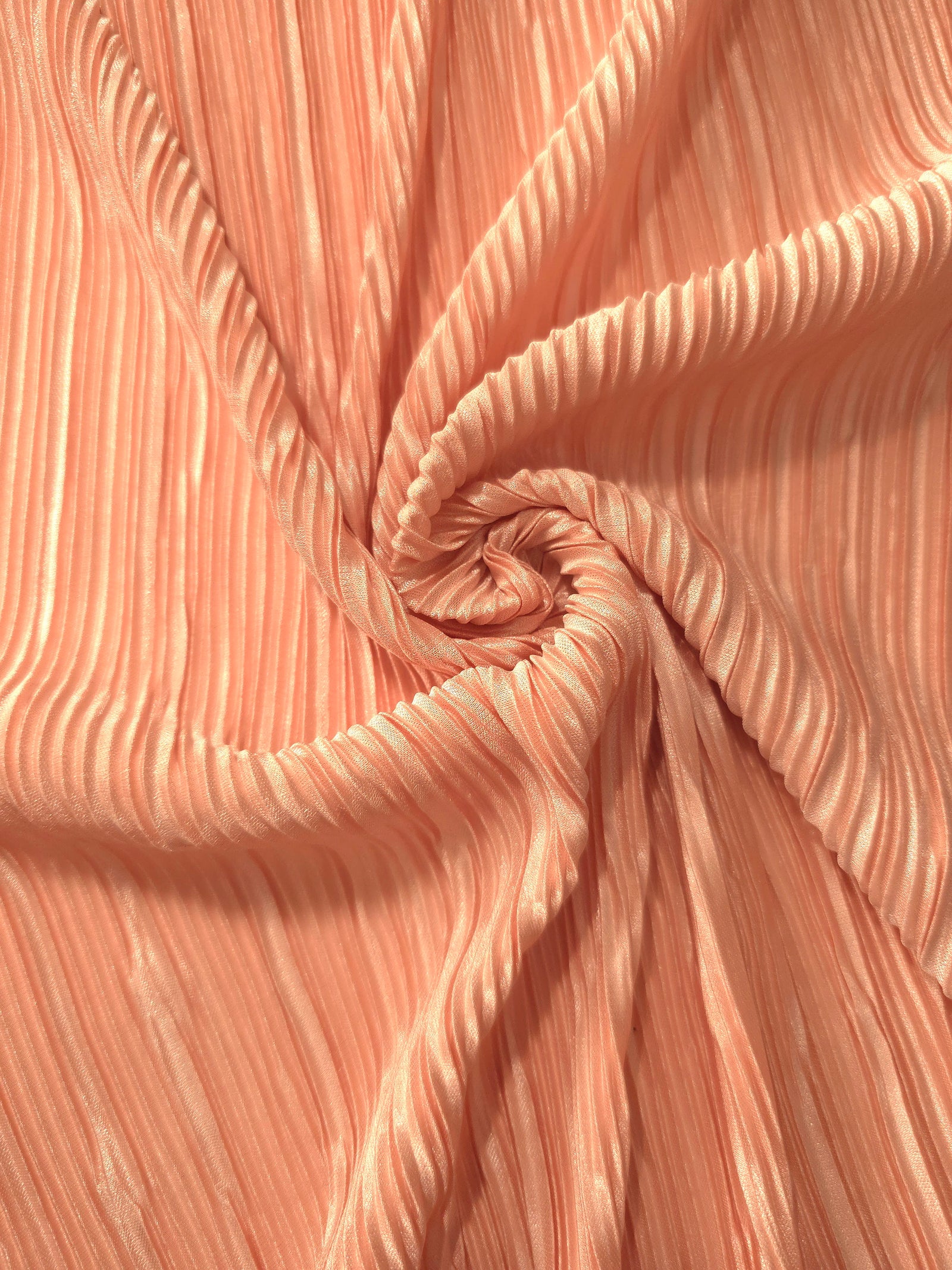 Micro Pleated Stretch Bodre Satin Fabric