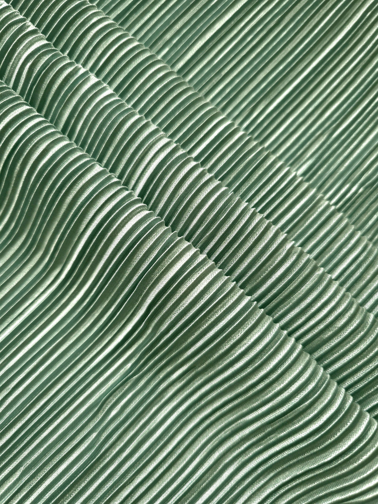 Micro Pleated Stretch Bodre Satin Fabric