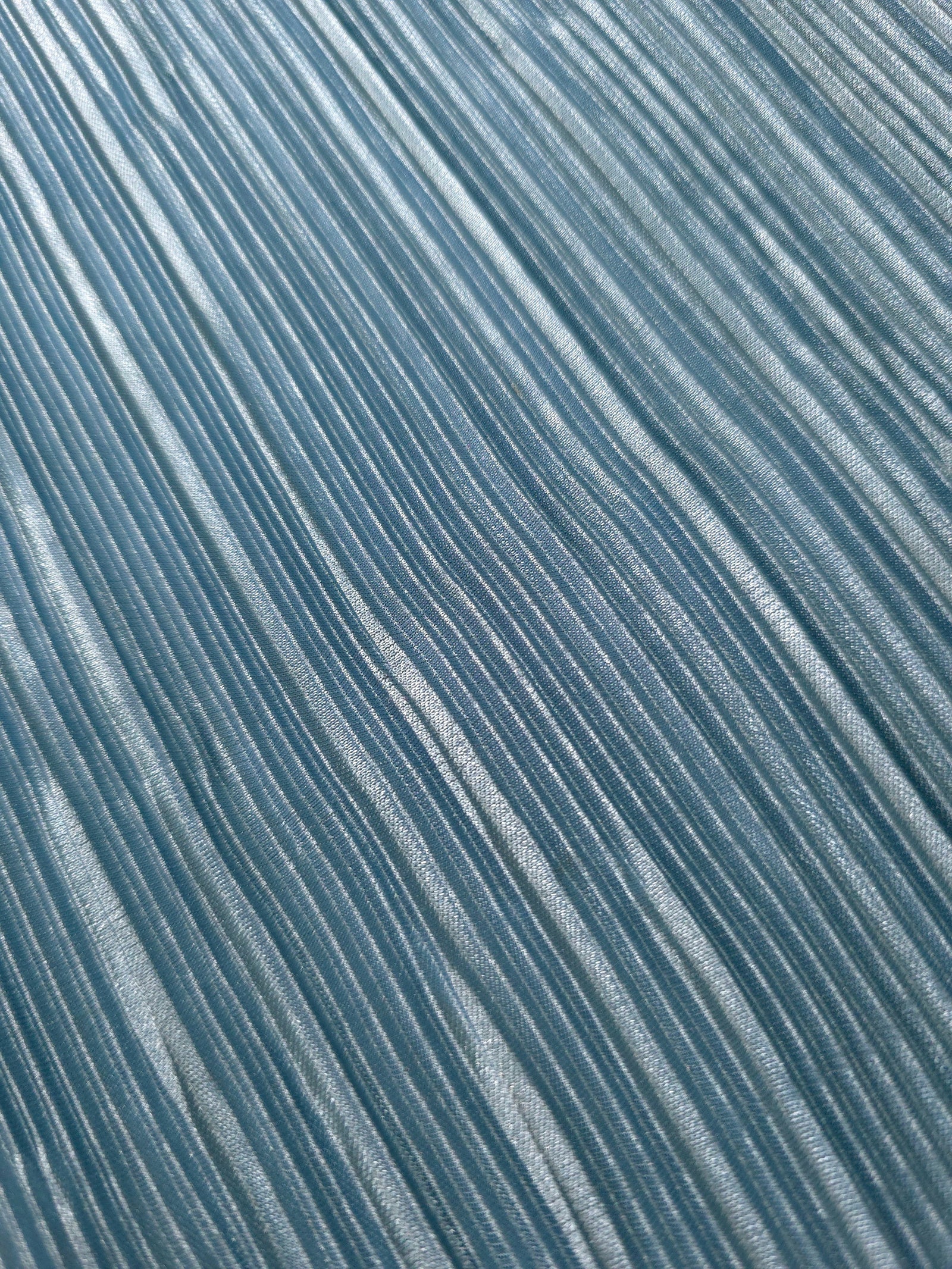 Micro Pleated Stretch Bodre Satin Fabric