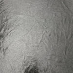 Flat Silver Gray foiled stretch fabric with bright metallic reflection, ideal for performancewear, evening pieces and creative sewing