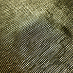 Close-up of Antique Gold Sheer Square Shimmer Stretch Tulle Fabric revealing the square shimmer repeat and fine transparent mesh