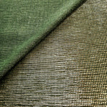 Front and back of Antique Gold Sheer Square Shimmer Stretch Tulle Fabric showing square motif, sheer knit base and flexible stretch