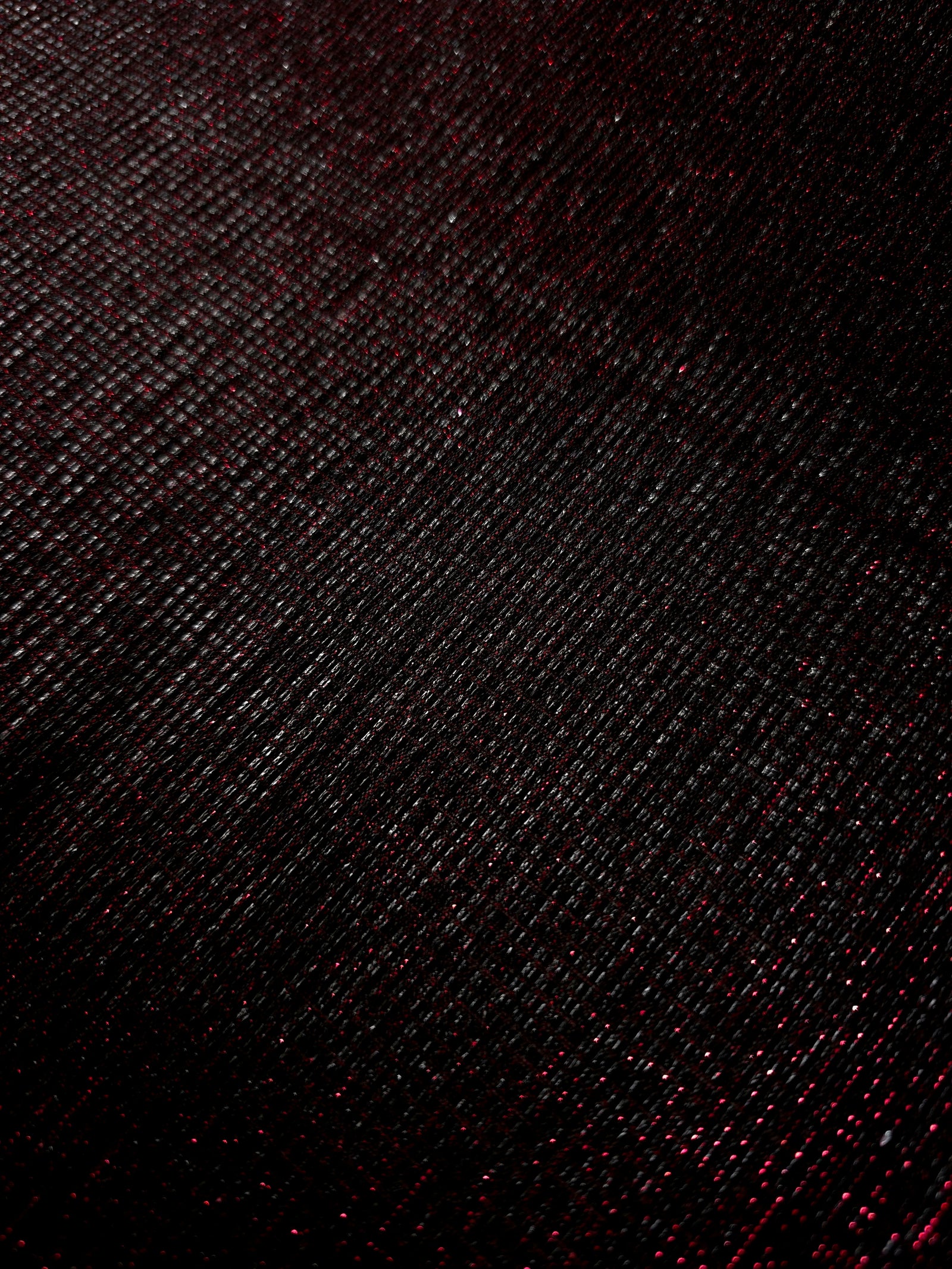 Close-up of Black Cherry Sheer Square Shimmer Stretch Tulle Fabric revealing the square shimmer repeat and fine transparent mesh