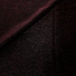 Front and back of Black Cherry Sheer Square Shimmer Stretch Tulle Fabric showing square motif, sheer knit base and flexible stretch
