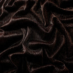 Draped Burnt Copper Sheer Square Shimmer Stretch Tulle Fabric showing a geometric reflective grid across fluid folds