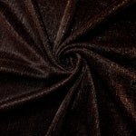 Swirl-draped Burnt Copper Sheer Square Shimmer Stretch Tulle Fabric showing structured square reflections moving through soft folds