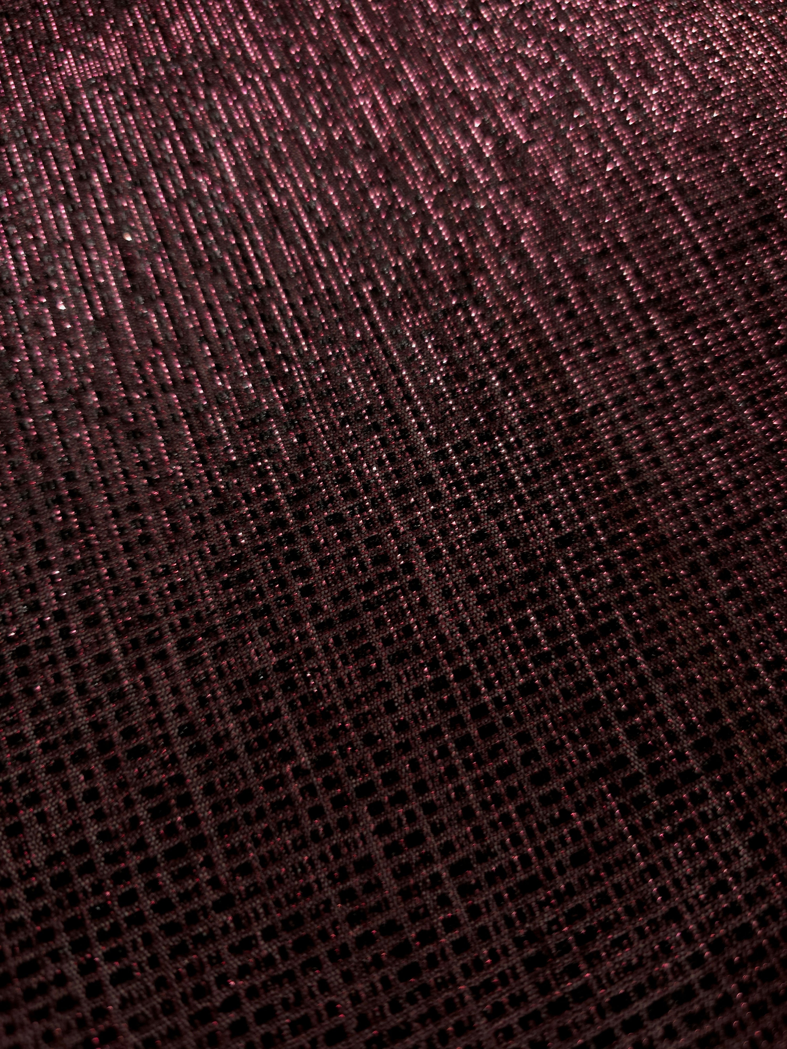 Close-up of Dark Pink Sheer Square Shimmer Stretch Tulle Fabric revealing the square shimmer repeat and fine transparent mesh