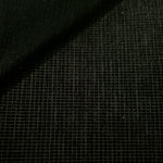 Front and back of Deep Emerald Sheer Square Shimmer Stretch Tulle Fabric showing square motif, sheer knit base and flexible stretch