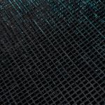 Close-up of Deep Teal Sheer Square Shimmer Stretch Tulle Fabric revealing the square shimmer repeat and fine transparent mesh