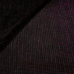 Layered Plum Violet Sheer Square Shimmer Stretch Tulle Fabric showing overlapping geometry, denser shimmer and translucent depth