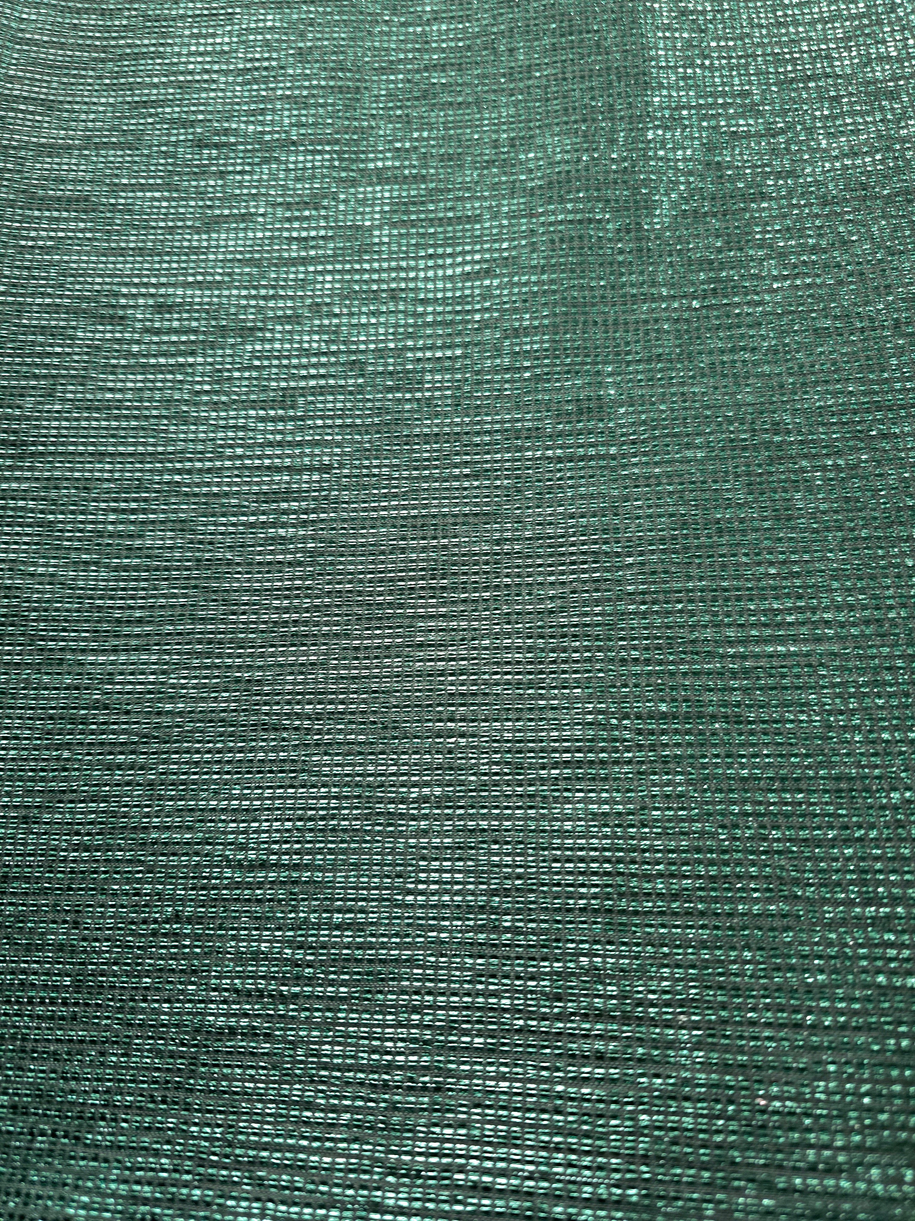 Surface detail of Sage Green Sheer Square Shimmer Stretch Tulle Fabric highlighting square grid scale and lightweight tulle texture