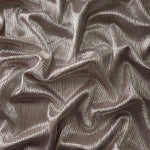 Draped Silver Red Sheer Square Shimmer Stretch Tulle Fabric showing a geometric reflective grid across fluid folds