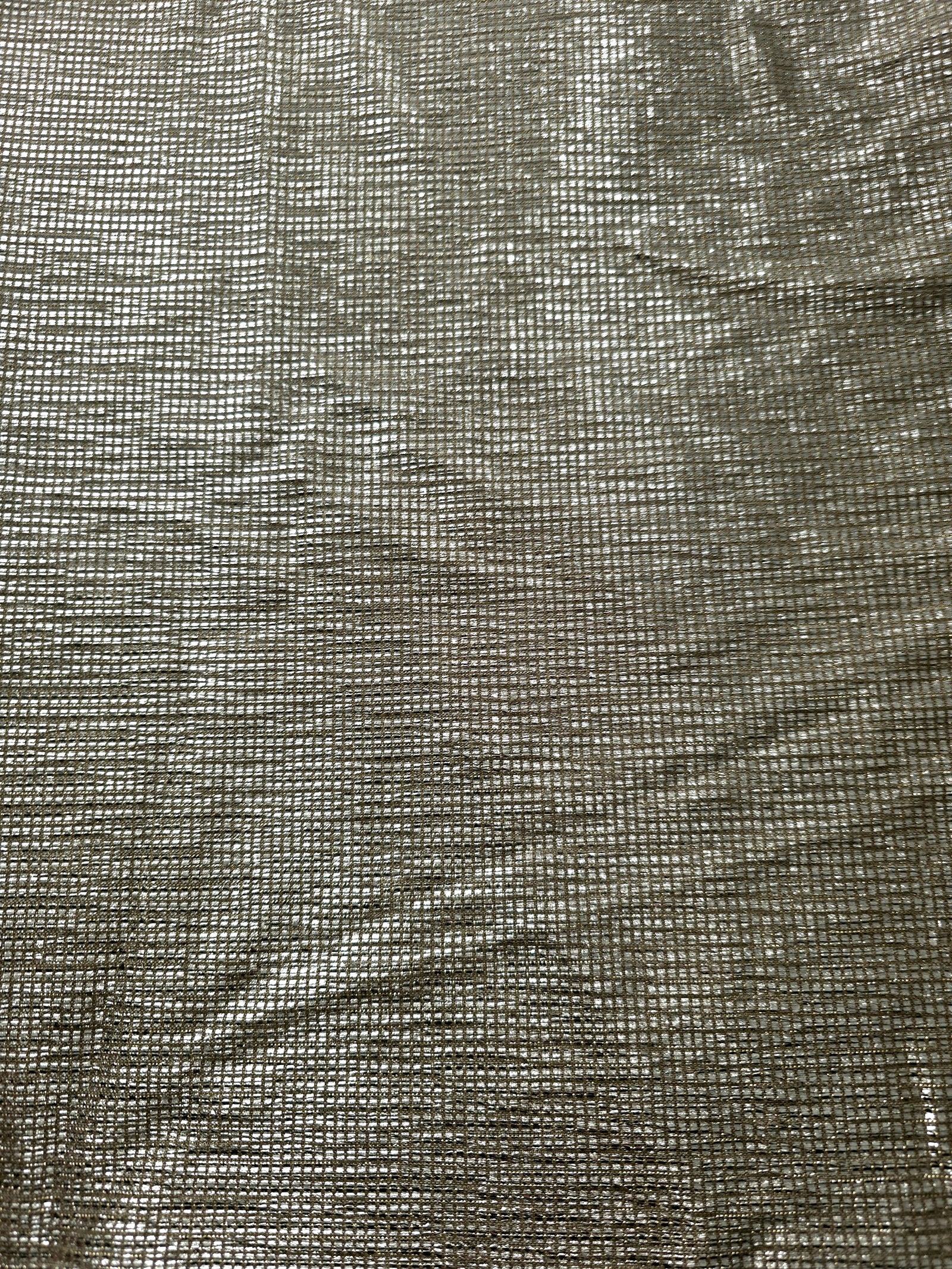 Surface detail of Vanilla Cream Sheer Square Shimmer Stretch Tulle Fabric highlighting square grid scale and lightweight tulle texture