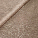 Front and back of Champagne Beige Sheer Glitter Stretch Tulle Fabric showing transparent knit construction and flexible 4-way stretch