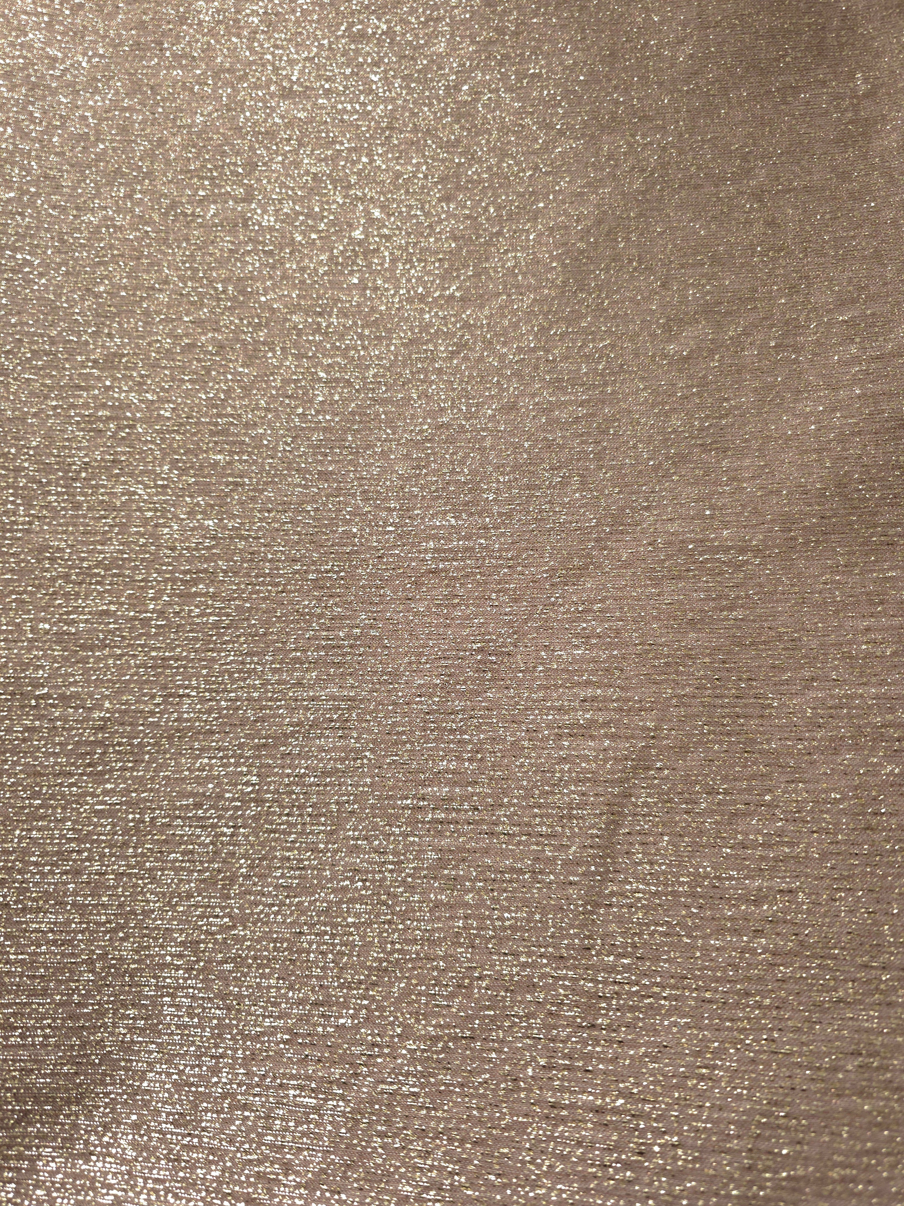 Surface detail of Champagne Beige Sheer Glitter Stretch Tulle Fabric showing glitter coverage across the fine sheer tulle base