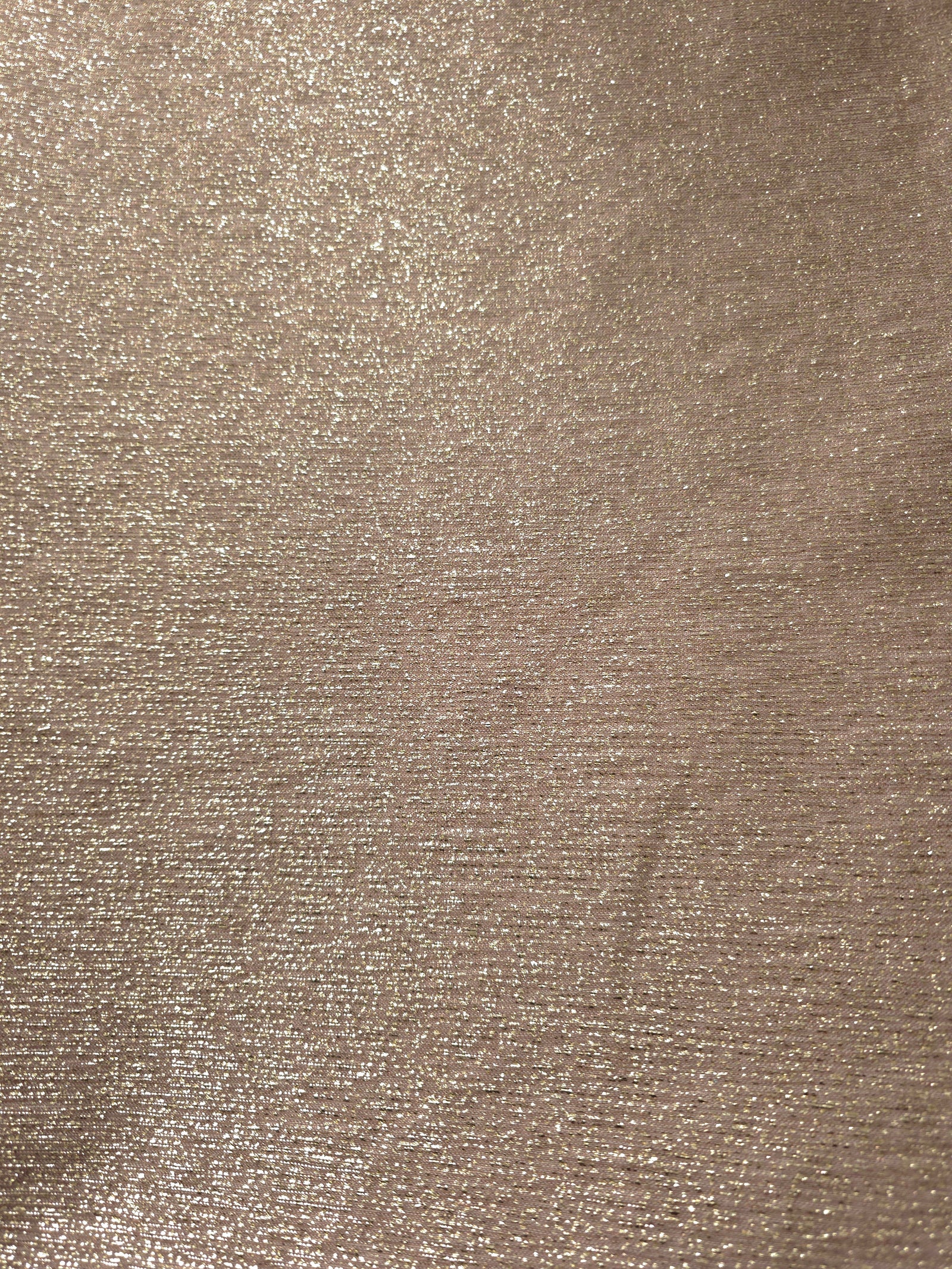 Surface detail of Champagne Beige Sheer Glitter Stretch Tulle Fabric showing glitter coverage across the fine sheer tulle base