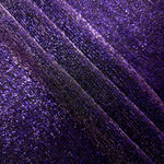 Layered Deep Violet Sheer Glitter Stretch Tulle Fabric showing richer sparkle, soft depth and lightweight transparent folds