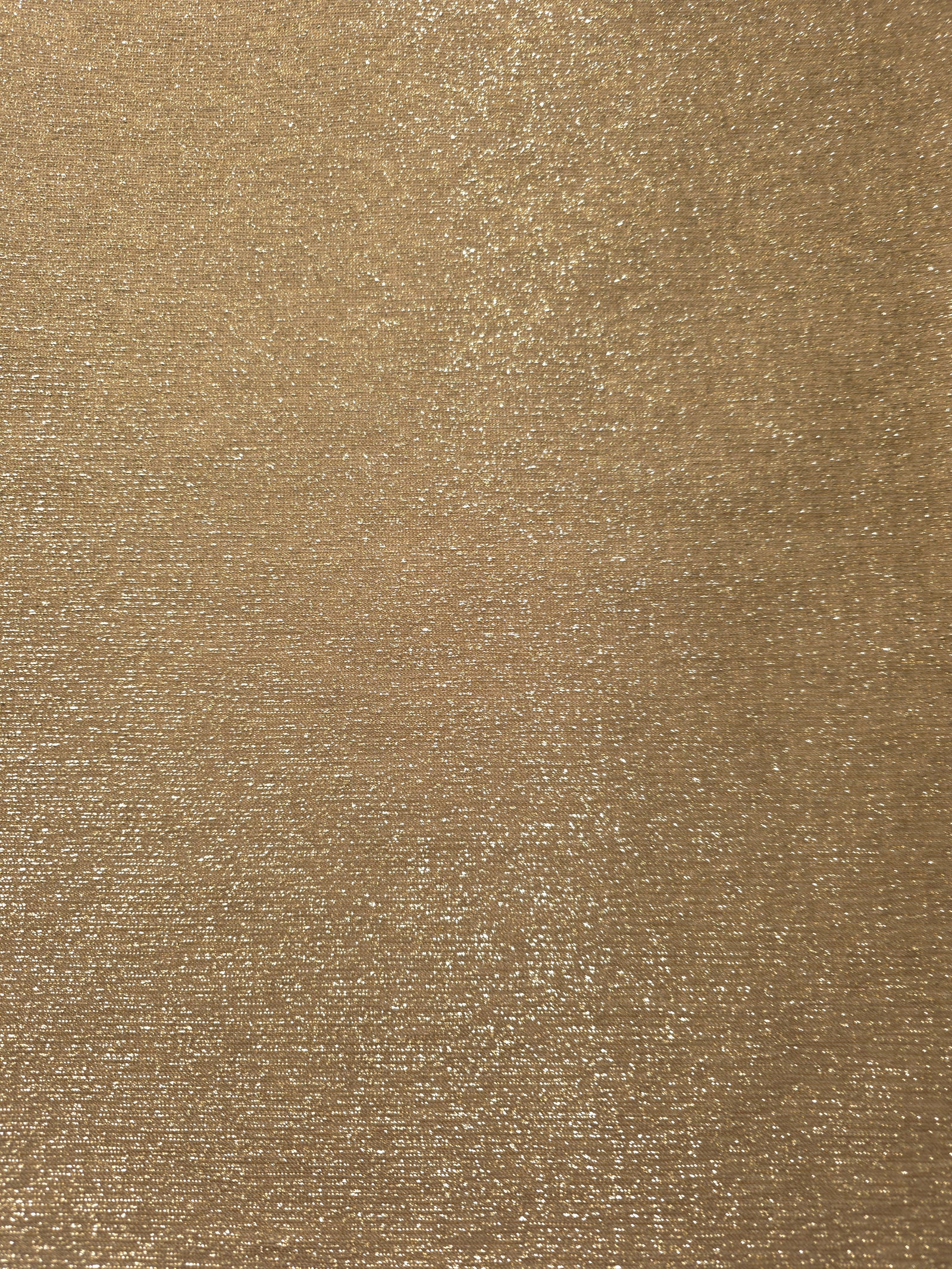 Surface detail of Pale Gold Sheer Glitter Stretch Tulle Fabric showing glitter coverage across the fine sheer tulle base