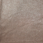 Surface detail of Rose Taupe Sheer Glitter Stretch Tulle Fabric showing glitter coverage across the fine sheer tulle base