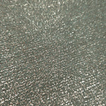 Close-up of Silver Sage Sheer Glitter Stretch Tulle Fabric highlighting all-over glitter, fine mesh texture and airy transparency
