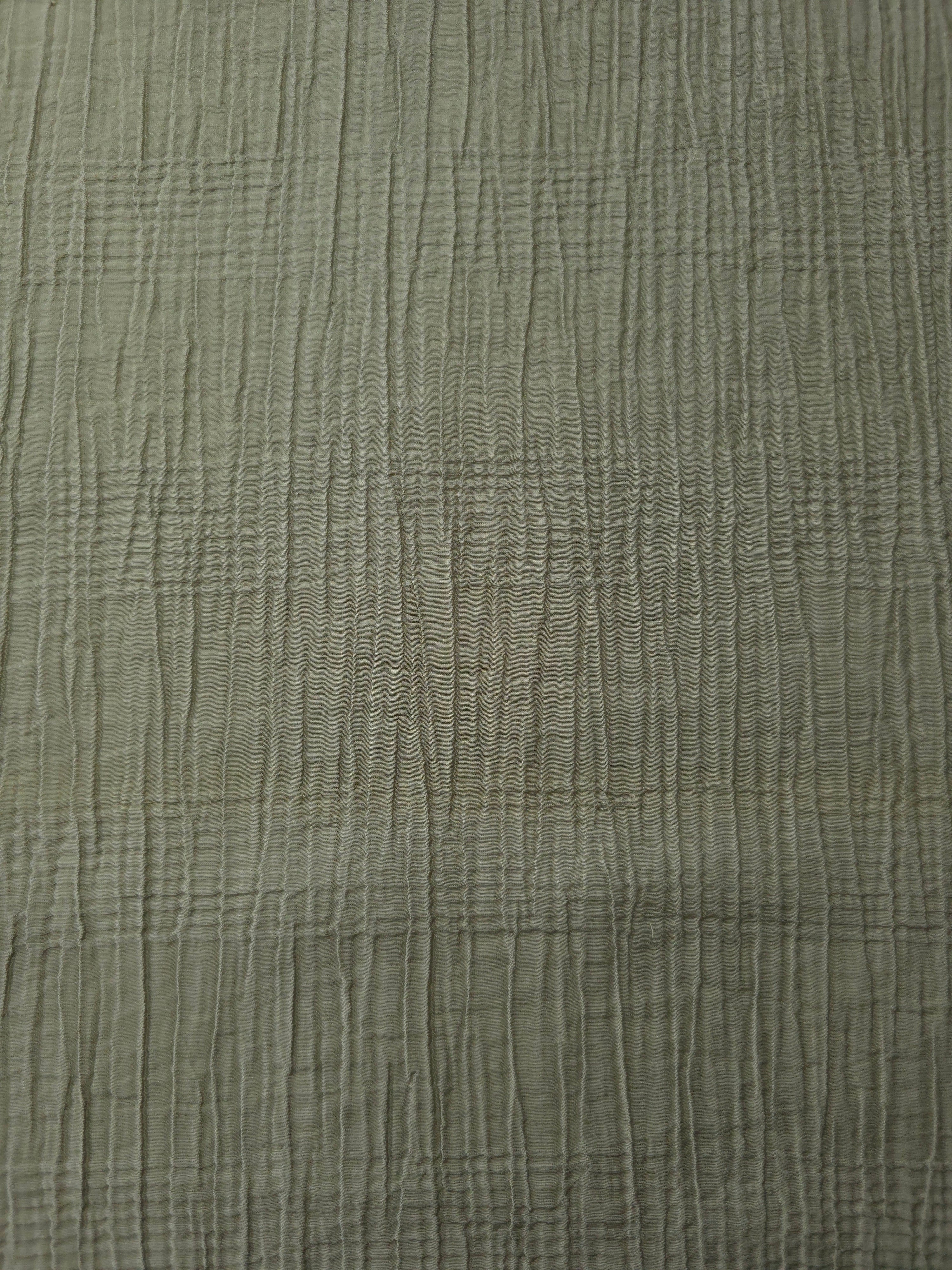 Flowing Sage Green Tencel jacquard with tonal stripe texture for lined dress layers.