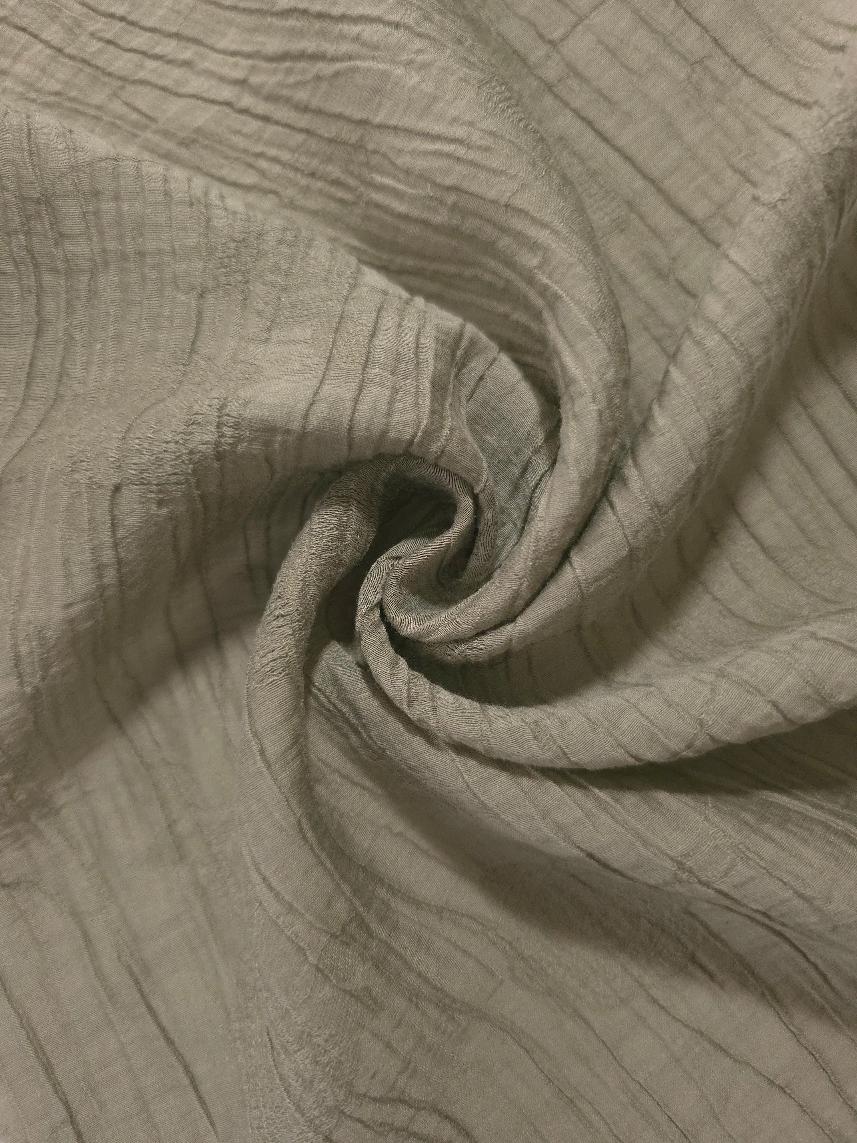 Flowing Sage Green Tencel jacquard with tonal petal texture for lined dress layers.