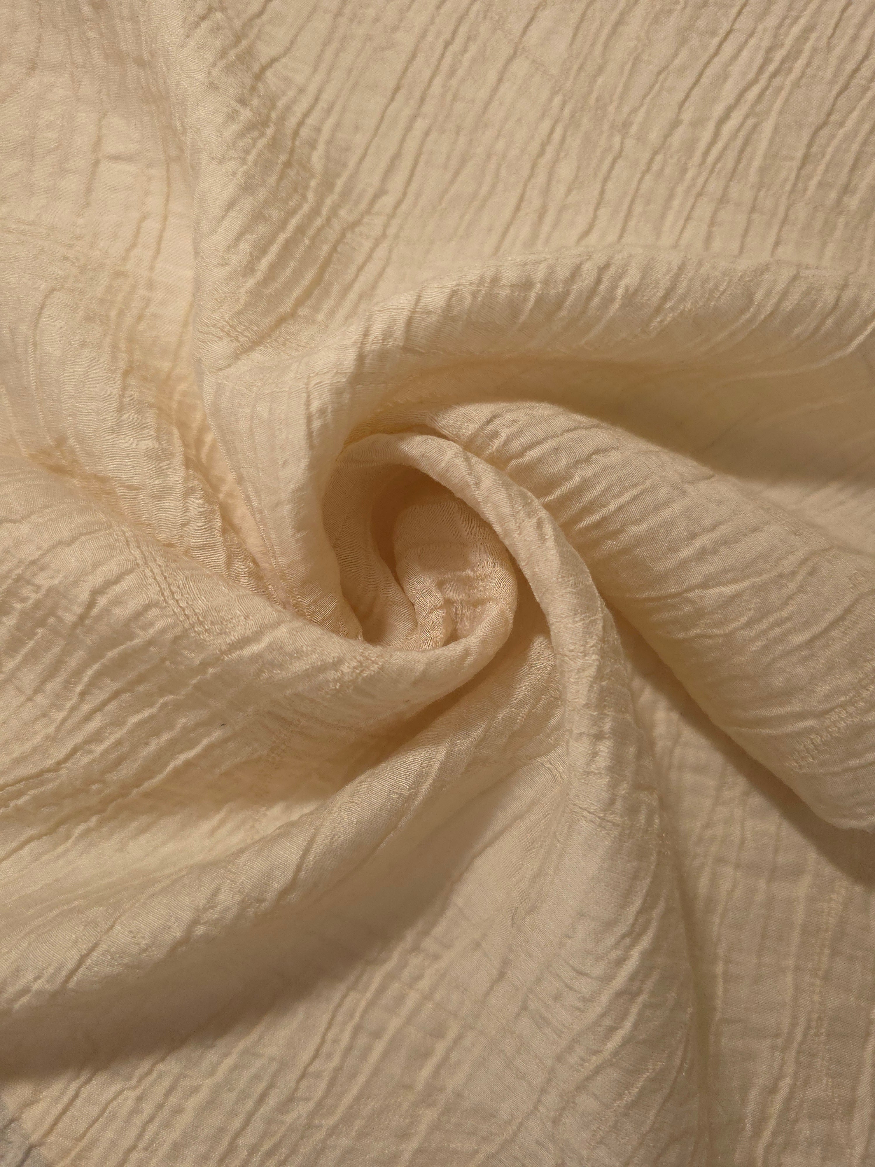 Flowing Butter Yellow Tencel jacquard with tonal swirl texture for lined dress layers.