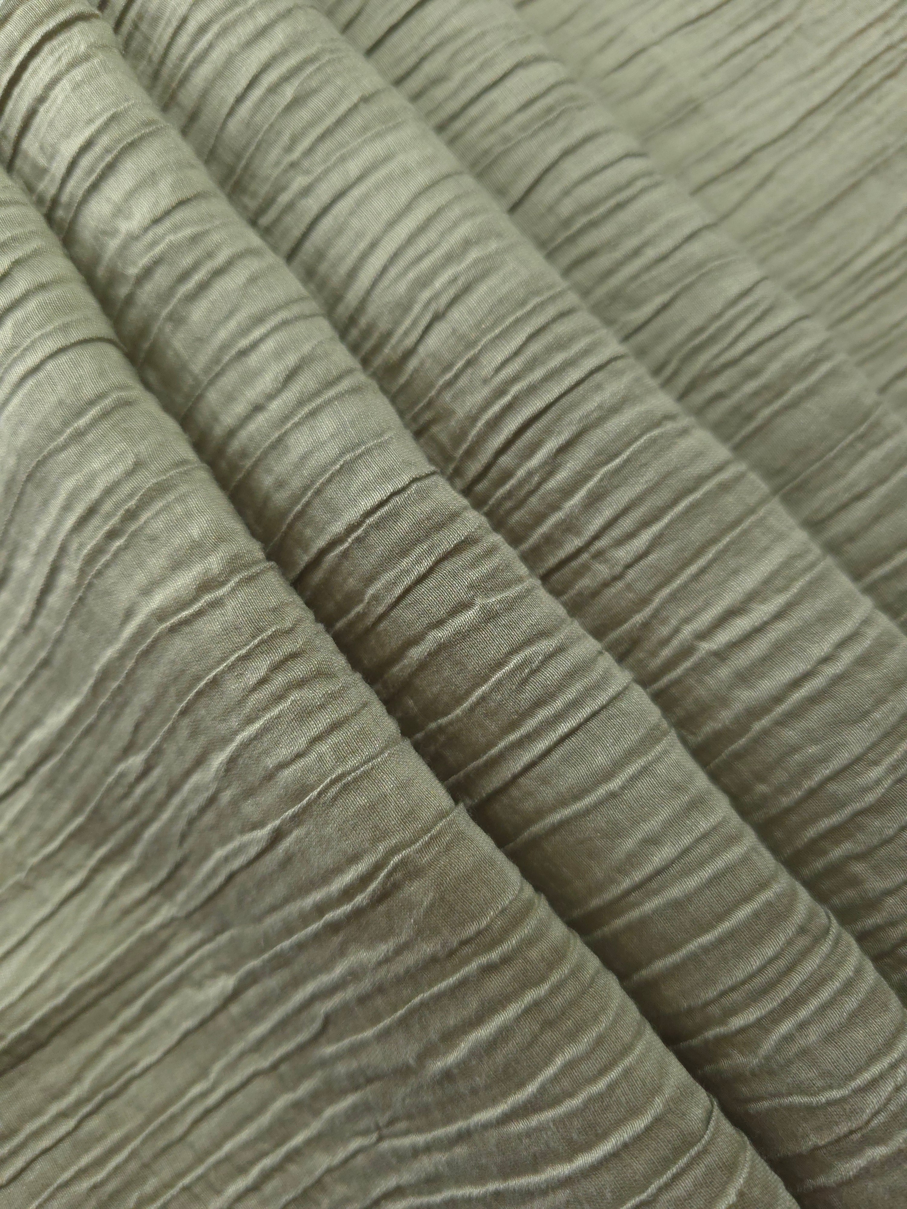 Flowing Sage Green Tencel jacquard with subtle woven texture for lined dress layers.