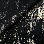 Front and back view of Formal Black - Charcoal rayon fabric for opacity and lining decisions in abayas.