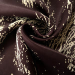 Draped Chocolate Brown - Black Turkish rayon fabric showing soft movement for modest dresses and kaftans.