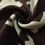 Draped Chocolate Brown - Black rayon Empirme fabric showing fluid fall for modest dresses and kaftans.