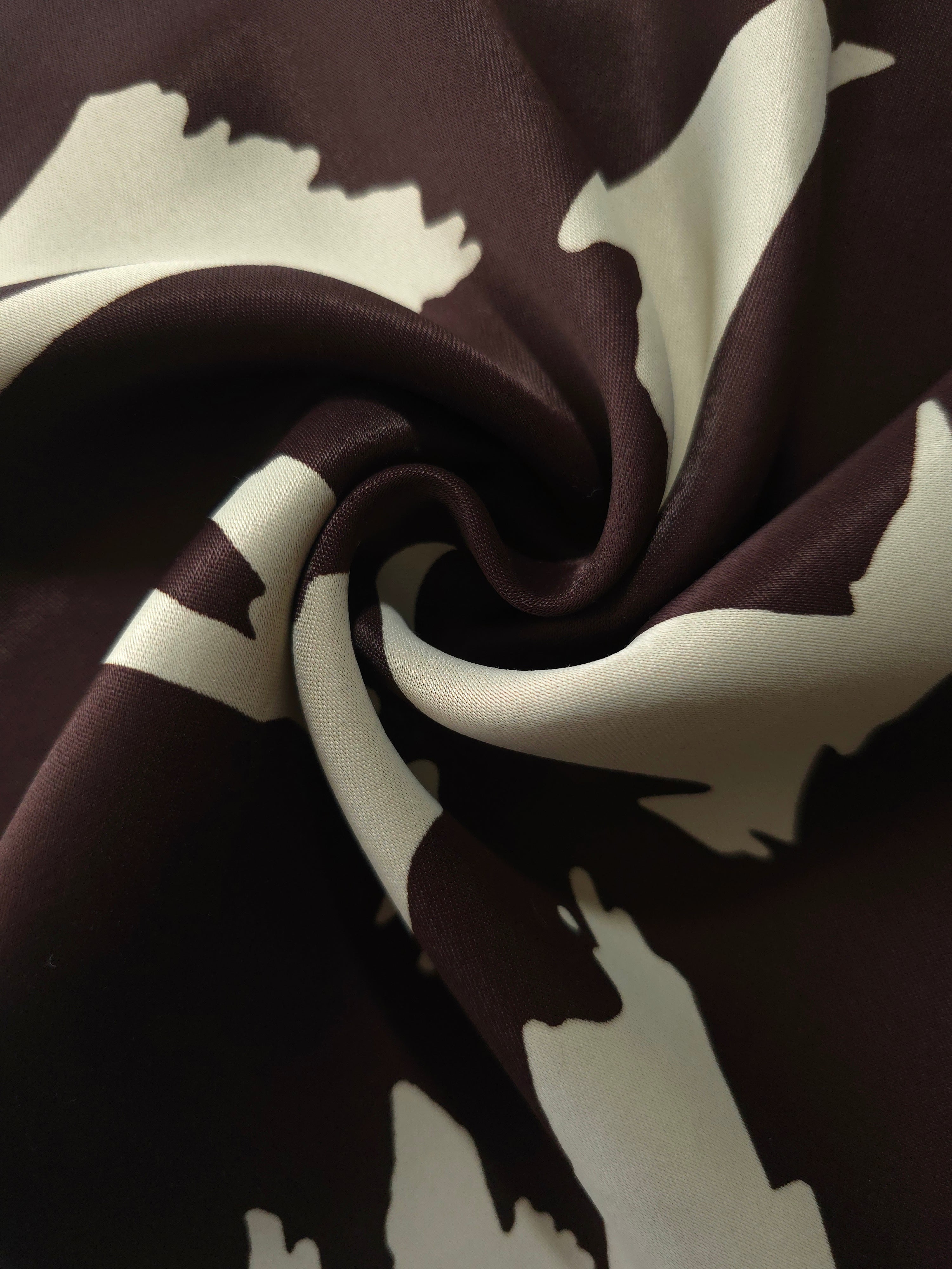 Draped Chocolate Brown - Black rayon Empirme fabric showing fluid fall for modest dresses and kaftans.