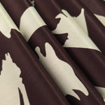 Folded Chocolate Brown - Black Turkish silky rayon, 145 cm wide printed fabric for abaya production.