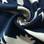 Draped Midnight Blue - Black silky rayon fabric showing soft flow for abayas, kaftans and modest dresses.