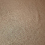Warm Taupe Beige shimmer stretch fabric close-up, revealing metallic foil texture and reflective detail for fashion and costume sewing